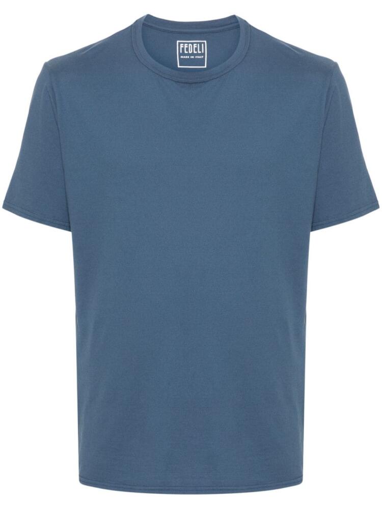 Fedeli short-sleeve cotton T-shirt - Blue Cover