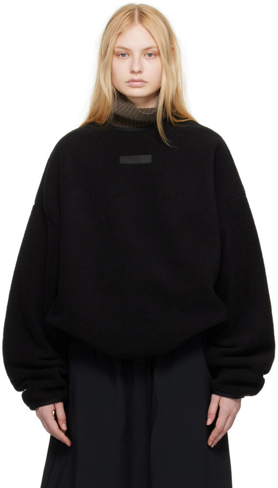 Fear of God ESSENTIALS Black Crewneck Sweatshirt Cover