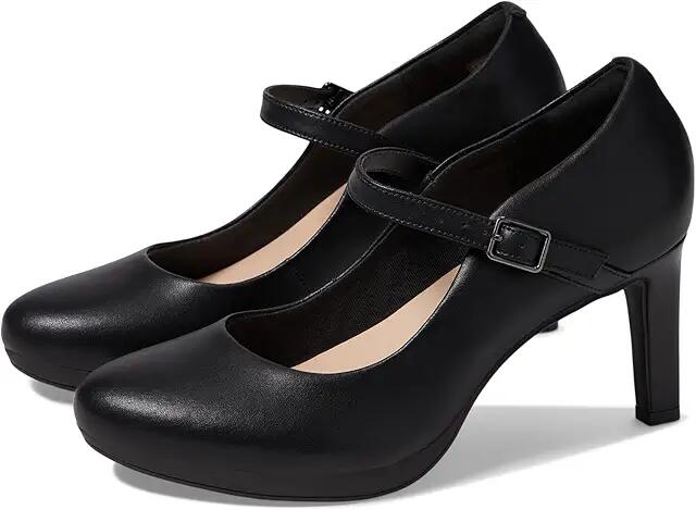 Clarks Ambyr Shine (Black Leather) Women's Shoes Cover