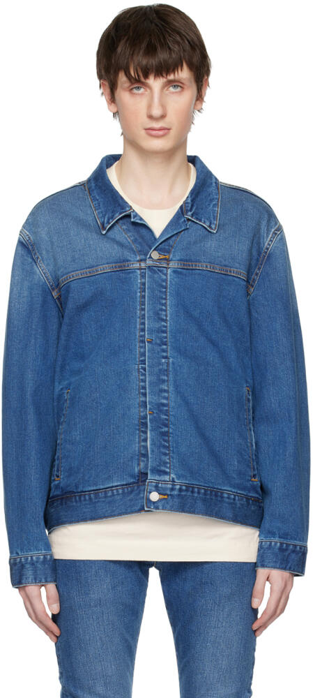 ATTACHMENT Blue Faded Denim Jacket Cover