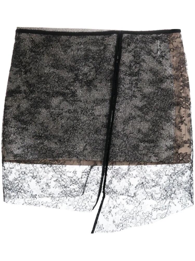 Nuè lace overlay asymmetric skirt - Silver Cover