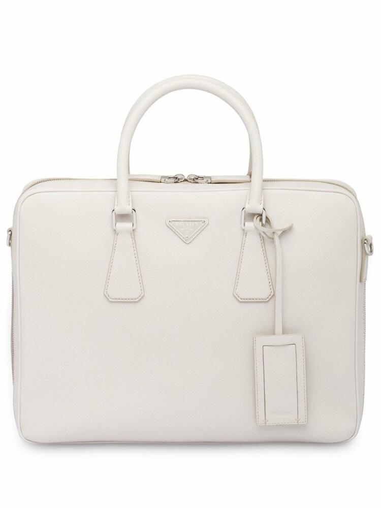 Prada Saffiano leather briefcase - White Cover