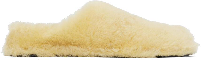 Jil Sander Off-White Shearling Slippers Cover