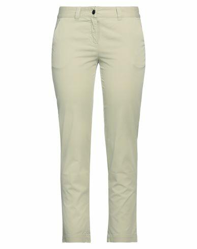 0039 Italy Woman Pants Sage green Cotton, Elastane Cover