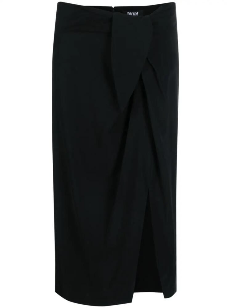 DKNY knot-detail midi skirt - Black Cover