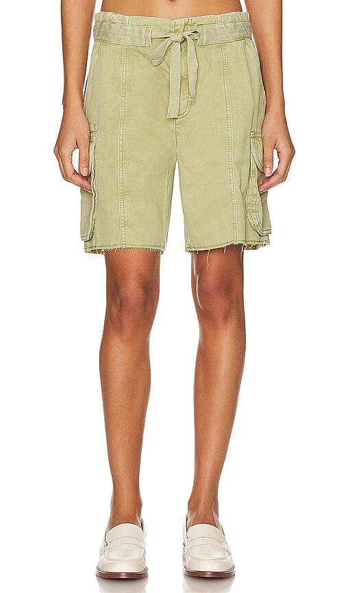 GRLFRND Slouchy Utility Twill Short in Olive Cover