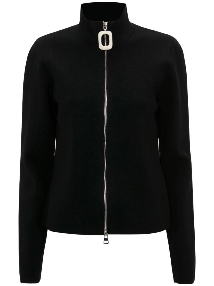 JW Anderson zip-up fine-knit cardigan - Black Cover