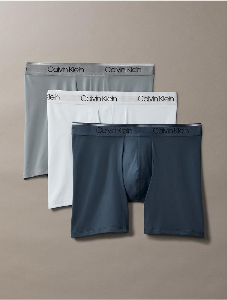 Calvin Klein Men's Micro Stretch 3-Pack Boxer Brief - Blue Cover