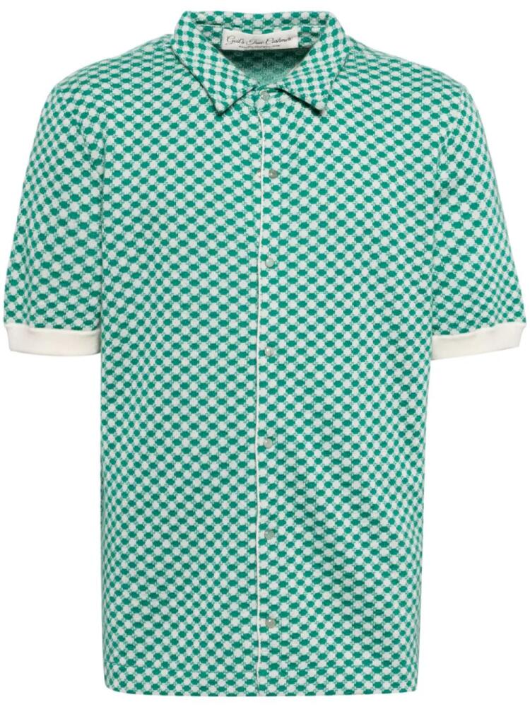 GOD'S TRUE CASHMERE Emerald-Dot jacquard boat shirt - Green Cover