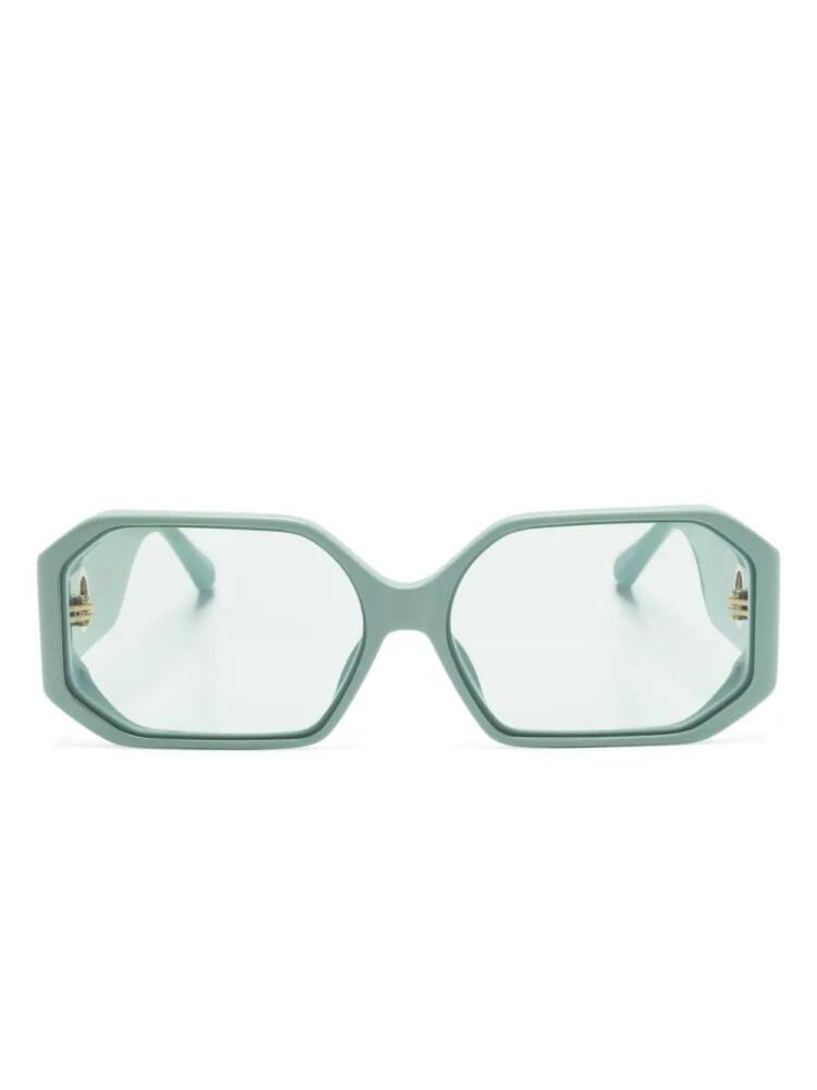 Linda Farrow Bailey geometric-frame sunglasses - Green Cover