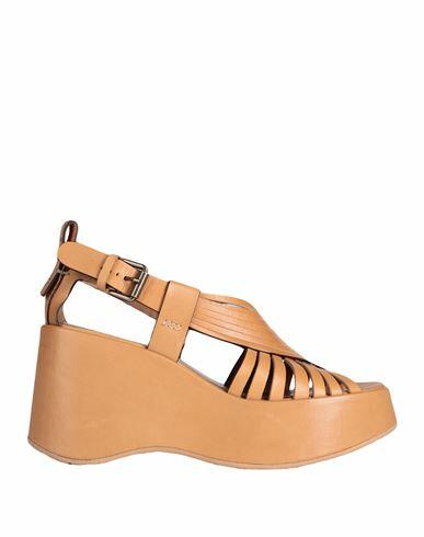 See By Chloé Woman Sandals Tan Calfskin Cover