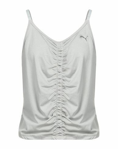 Puma Woman Tank top Light grey Polyester, Elastane Cover