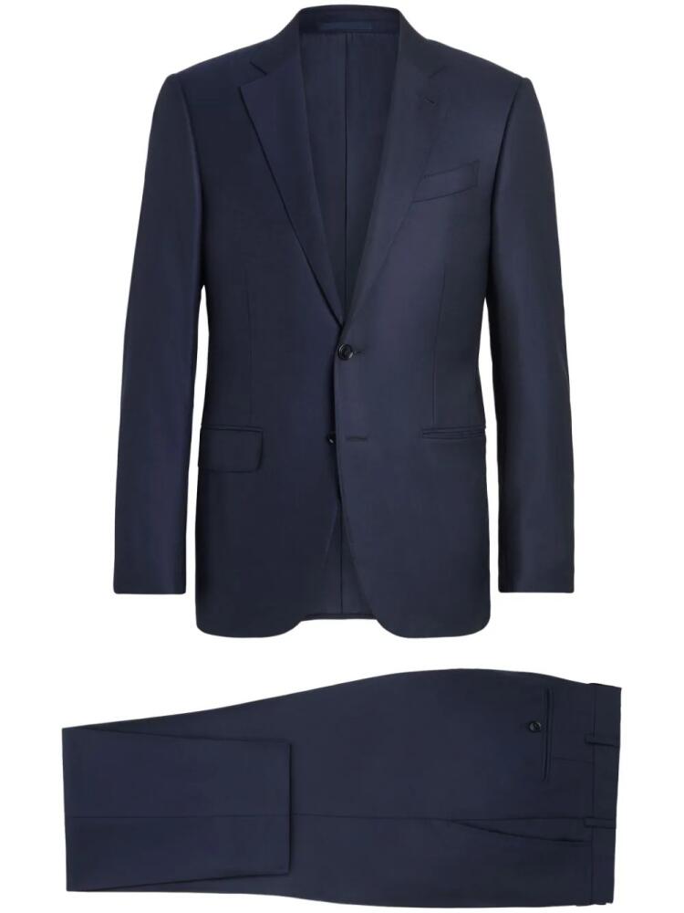 Zegna 12milmil12 single-breasted wool suit - Blue Cover