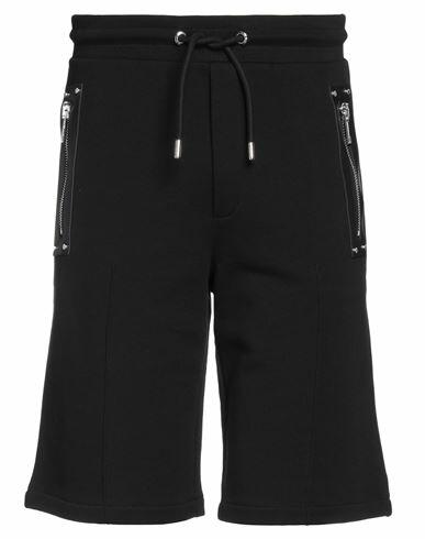 Les Hommes Man Shorts & Bermuda Shorts Black Cotton, Elastane, Polyurethane, Polyester Cover