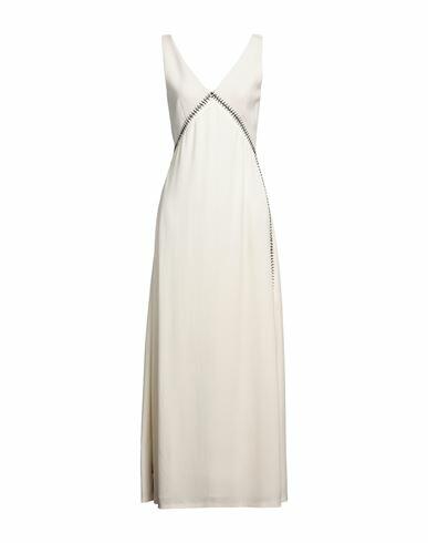 Chloé Woman Maxi dress Ivory Silk, Cotton, Wool Cover