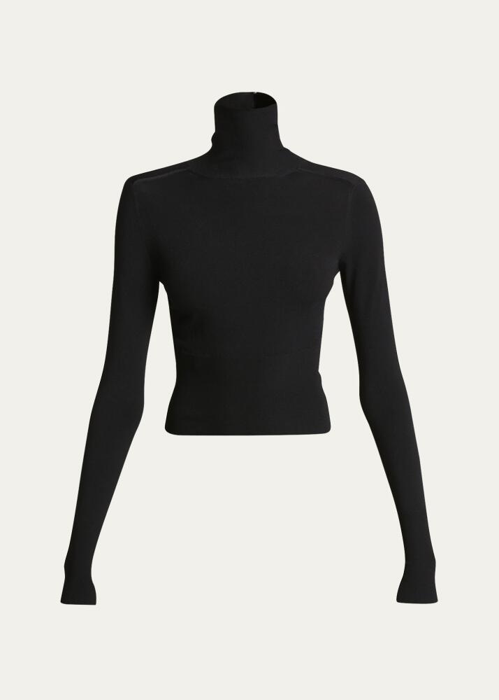 ALAIA Slim Viscose Turtleneck Cover