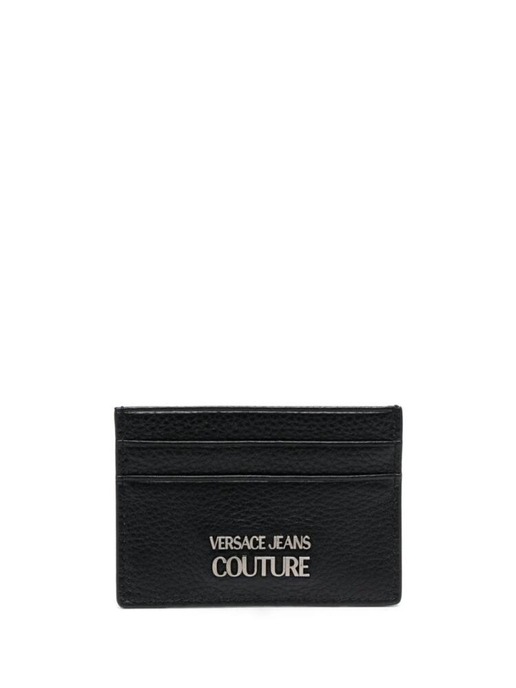 Versace Jeans Couture logo-plaque leather cardholder - Black Cover