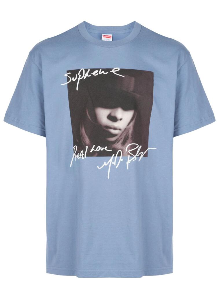 Supreme Mary J. Blige crew neck T-shirt - Blue Cover