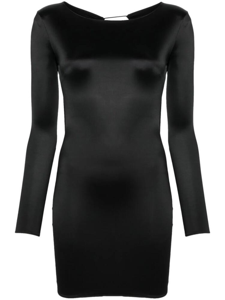 Maison Close open-back long-sleeve mini dress - Black Cover