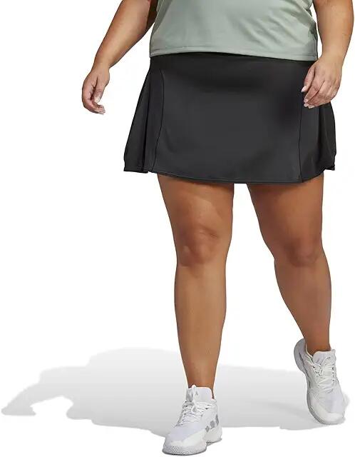 adidas Plus Size Tennis Match Skirt (Black) Women's Skirt Cover