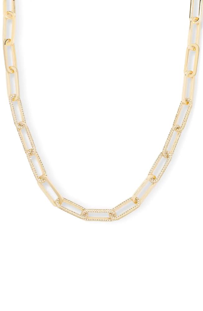 Melinda Maria Carrie Pavé Chain Link Necklace in Gold Cover