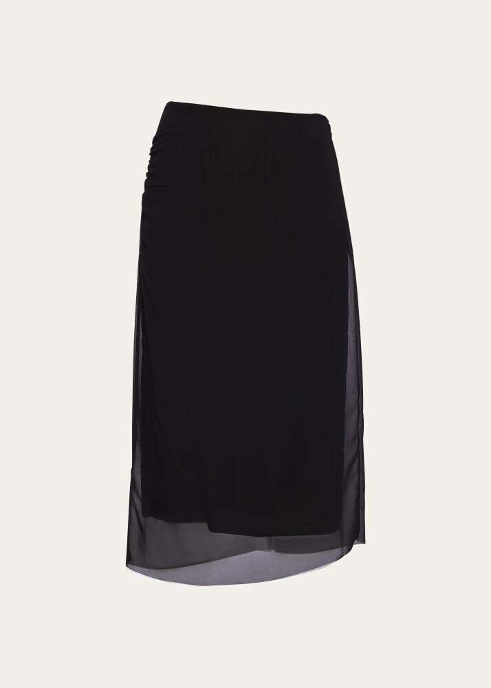 Prada Georgette Midi Skirt Cover