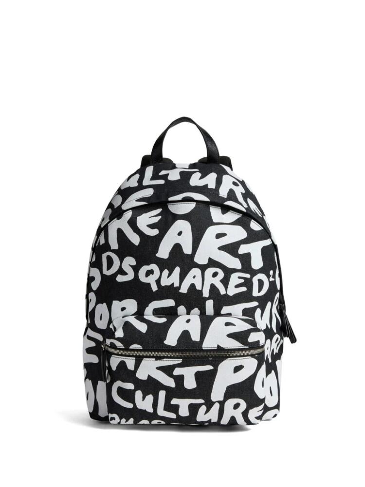 DSQUARED2 logo-print backpack - Black Cover