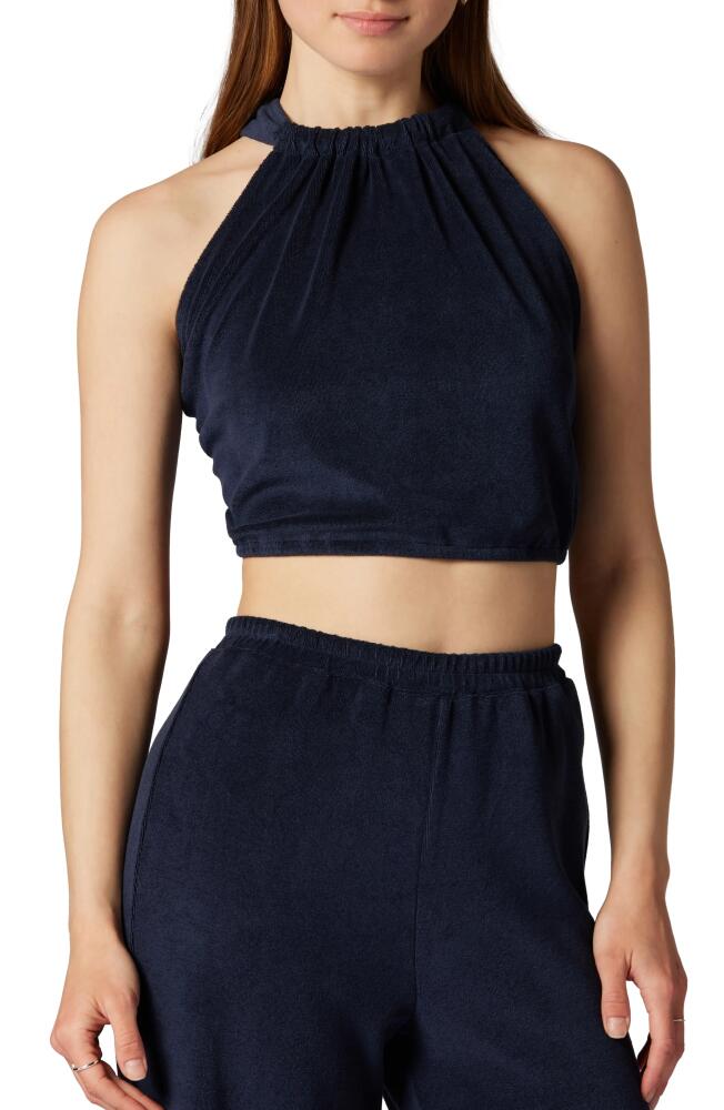 Joie Anika Tie Back Crop Halter Top in Peacoat Cover