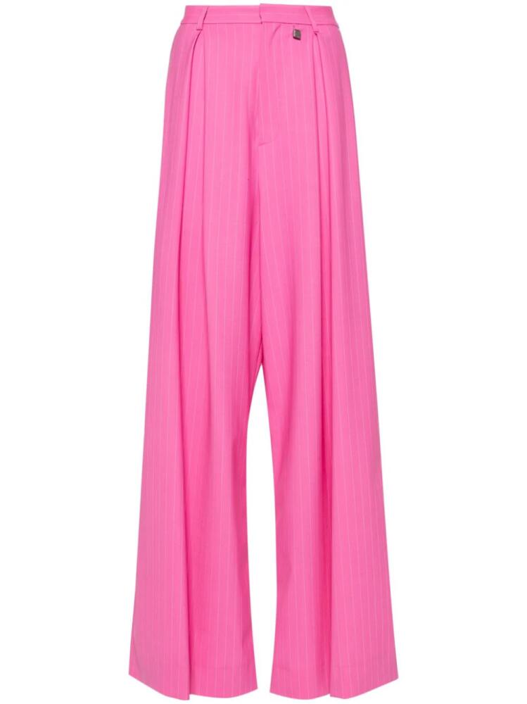 Giuseppe Di Morabito pinstriped flared trousers - Pink Cover