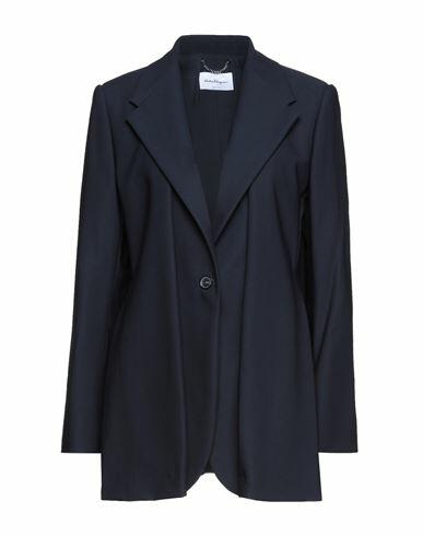 Ferragamo Woman Blazer Midnight blue Virgin Wool Cover