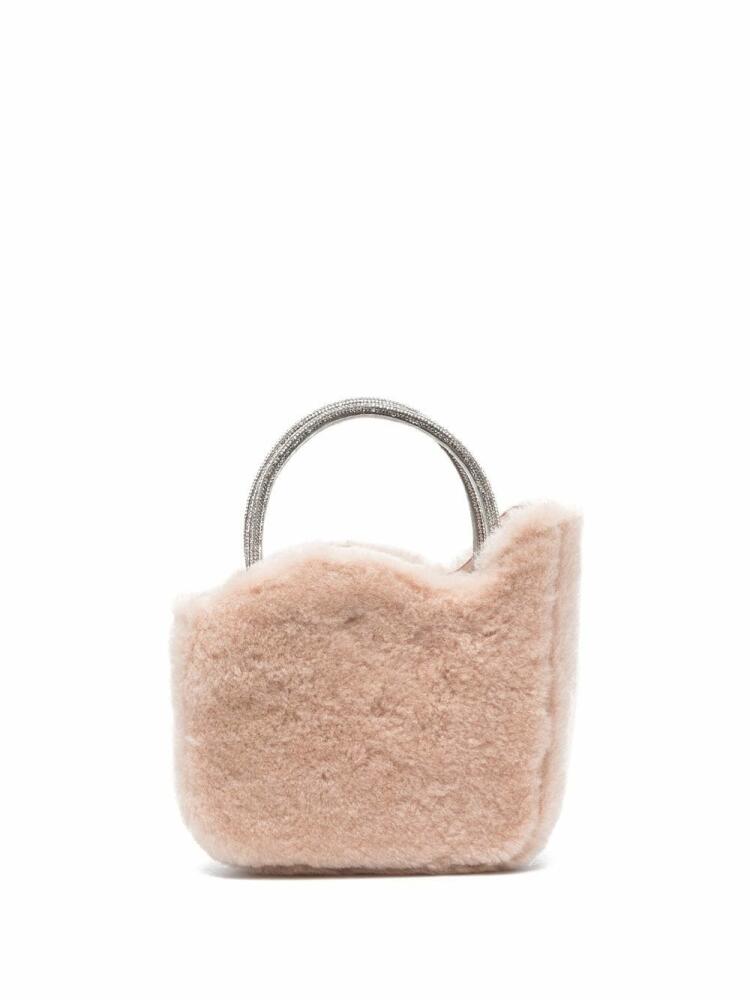 Le Silla micro Ivy shearling bag - Pink Cover