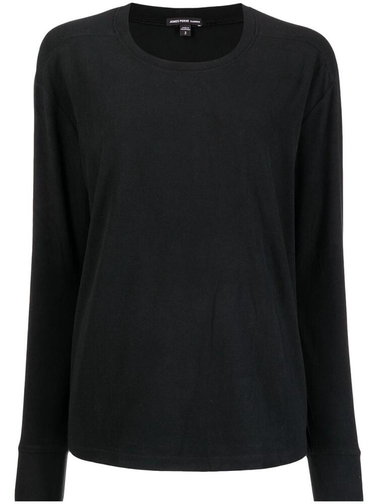 James Perse drop-shoulder crew sweatshirt - Black Cover