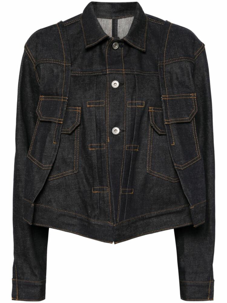 sacai cropped denim jacket - Blue Cover