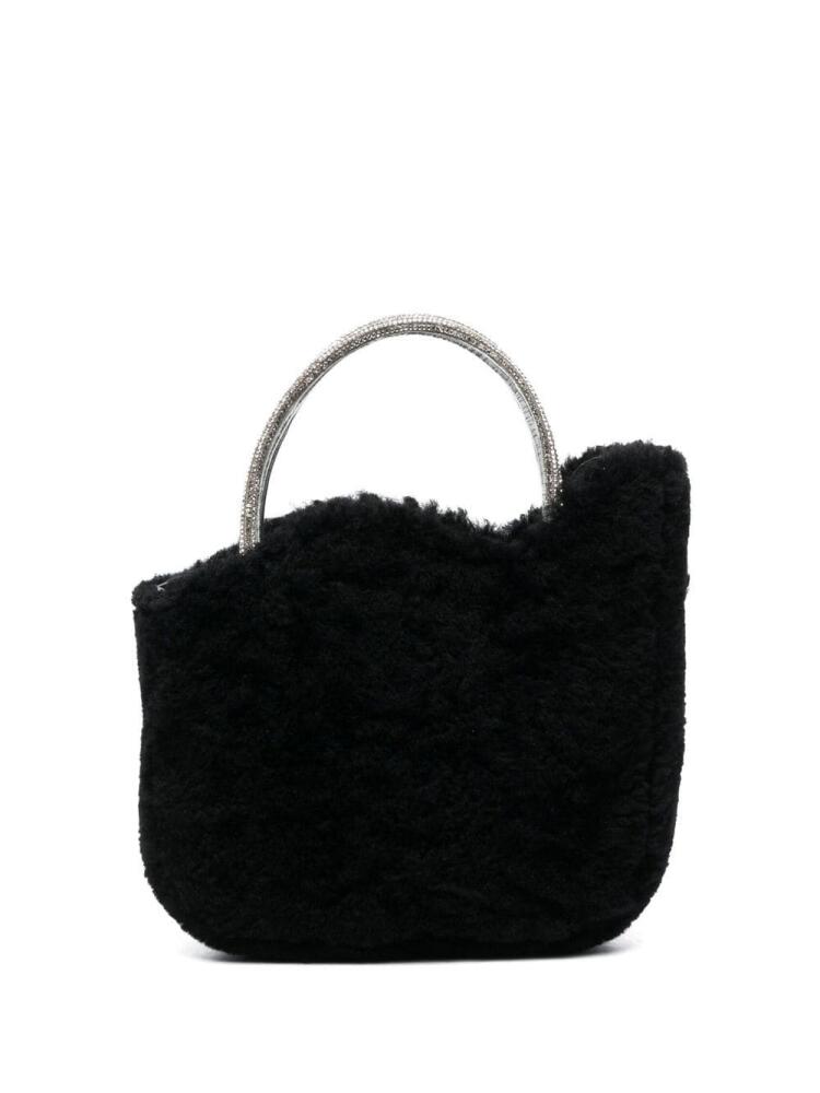 Le Silla micro Ivy shearling bag - Black Cover