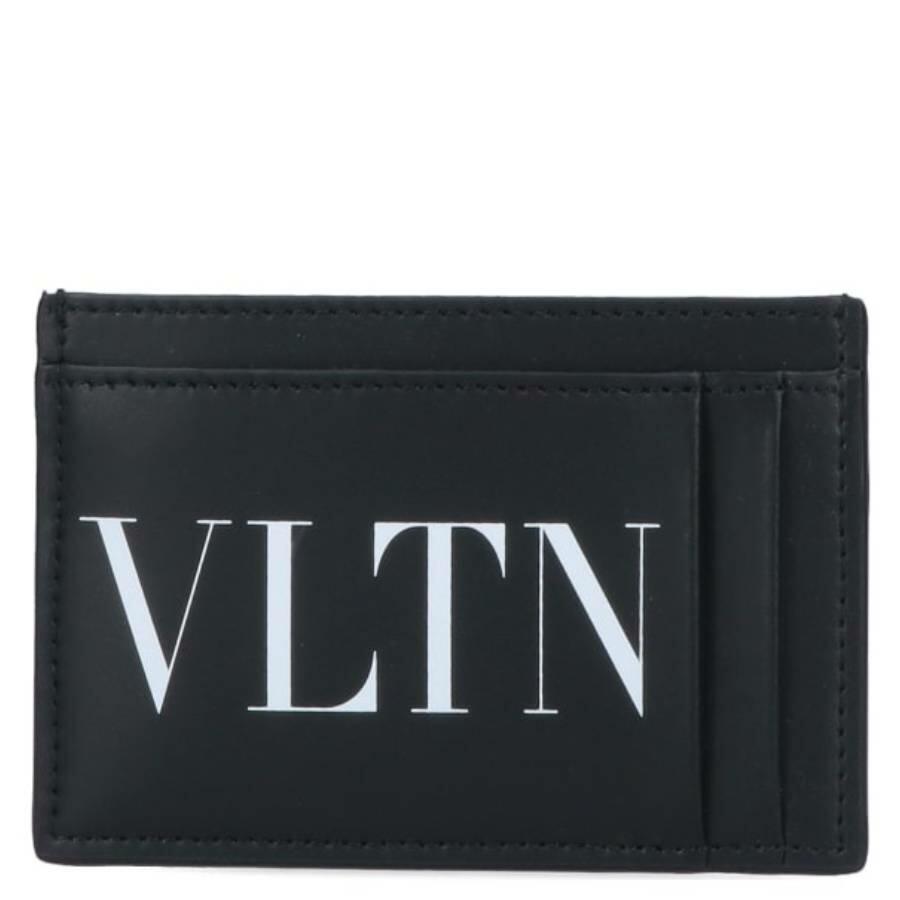 Valentino Garavani Vltn Logo Calf Leather Card Case Cover