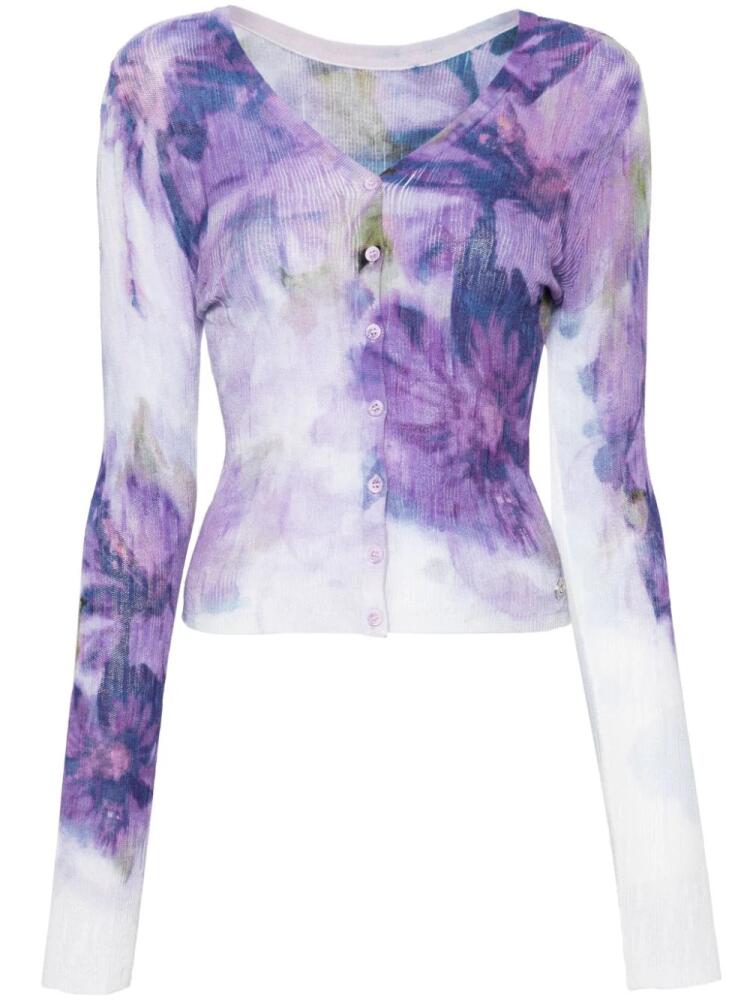 TWINSET Dual floral-print cardigan - Purple Cover