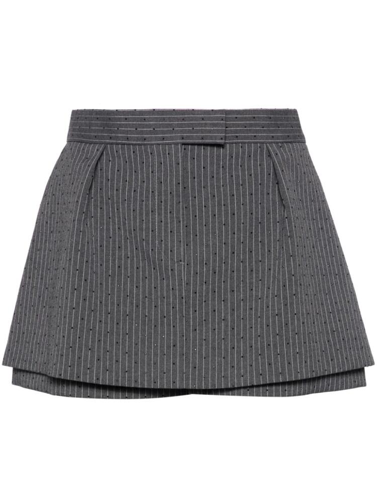 Maje rhinestone-embellished pinstripe skorts - Grey Cover