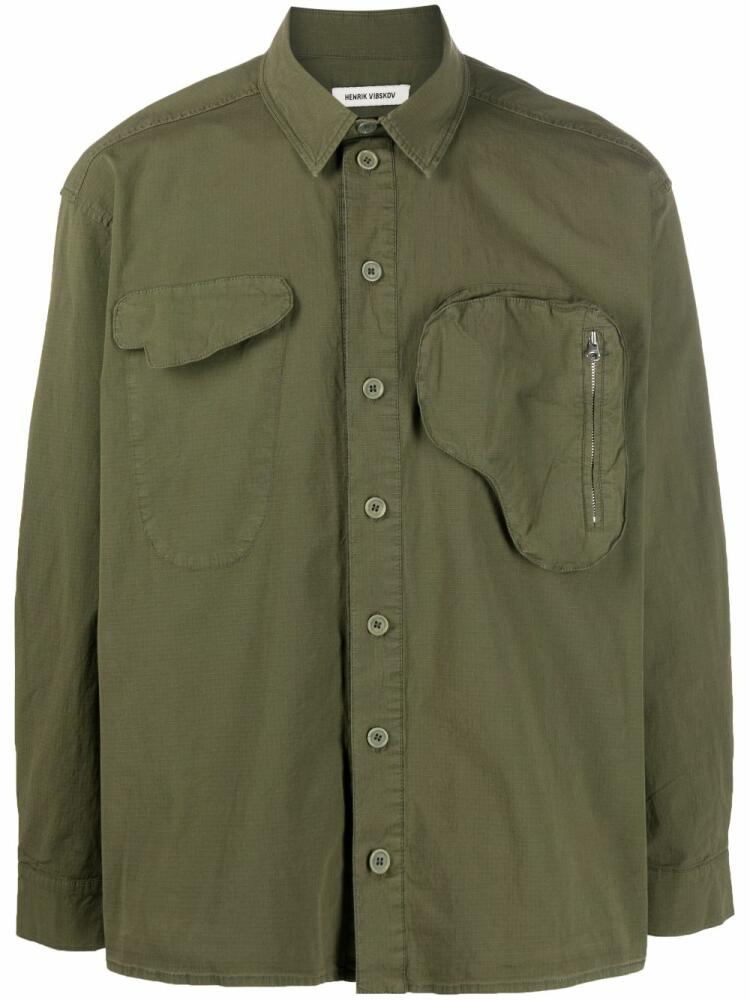 Henrik Vibskov Cargo long-sleeve shirt - Green Cover