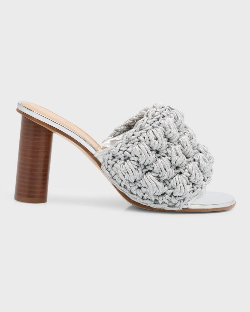 JW Anderson Crochet Cotton Cylinder-Heel Slide Sandals Cover