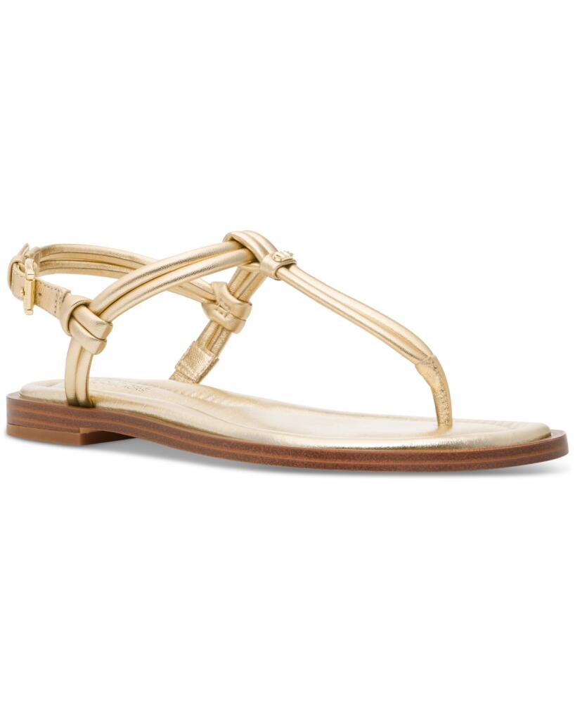 Michael Michael Kors Women's Astra Thong Slingback Sandals - Pale Gold Cover