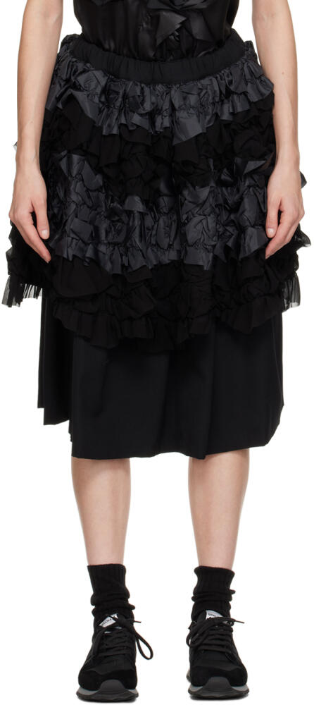 Comme des Garçons Comme des Garçons Black Layered Midi Skirt Cover