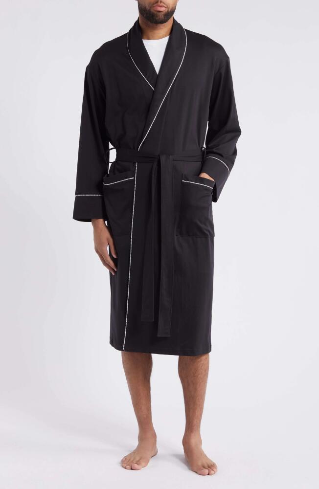 Daniel Buchler Shawl Collar Cotton Robe in Navy Cover