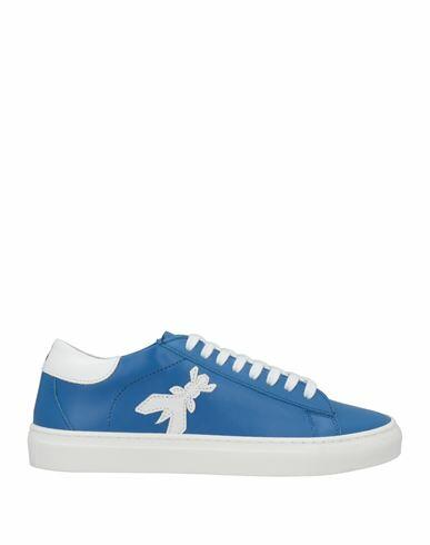 Patrizia Pepe Woman Sneakers Bright blue Soft Leather Cover