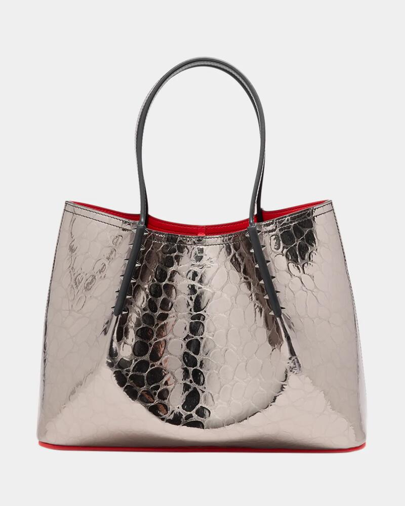 Christian Louboutin Cabarock Small Crocodile Embossed Leather Tote Bag Cover