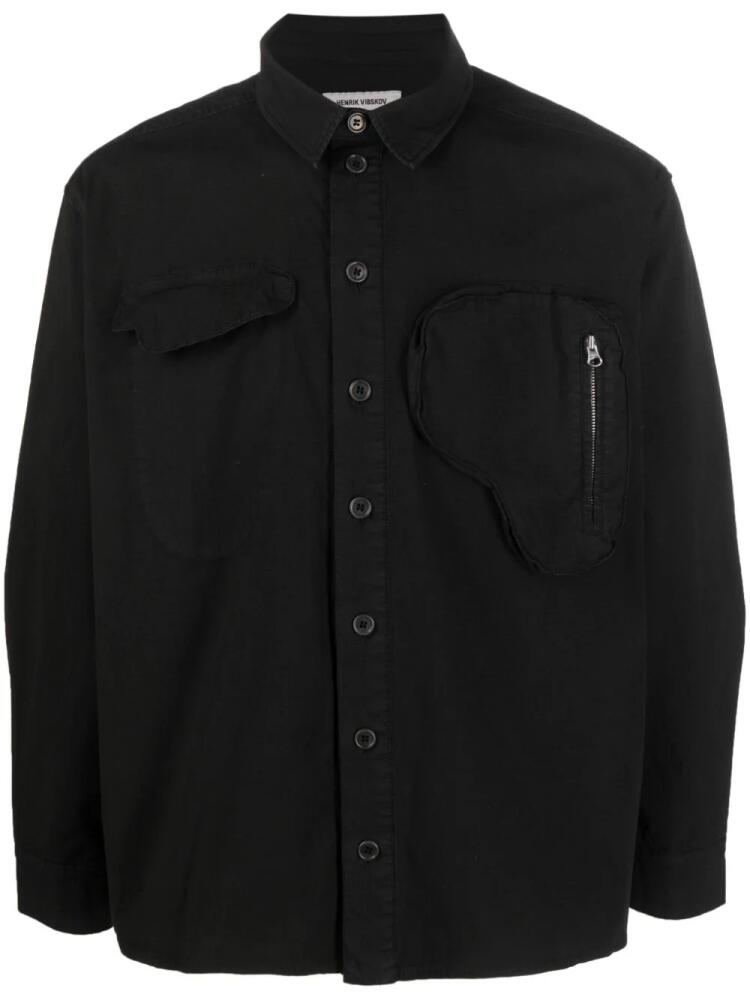 Henrik Vibskov Cargo long-sleeve shirt - Black Cover