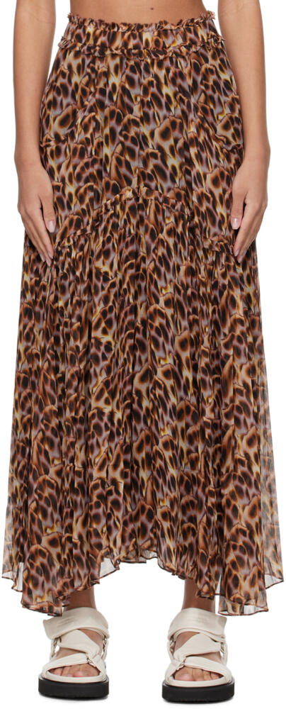 Isabel Marant Etoile Brown & Purple Veronique Maxi Skirt Cover