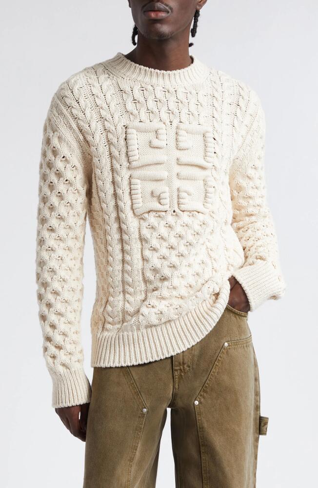 Givenchy 4G Cable Stitch Sweater in Cream Cover