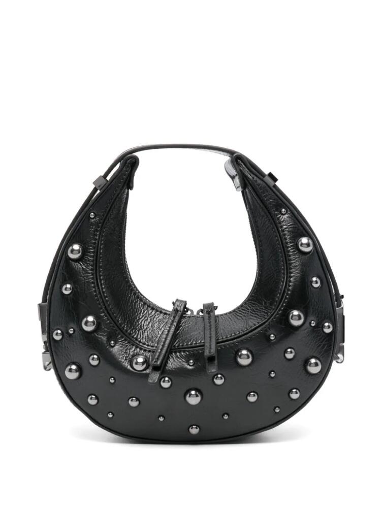 LIU JO studded glossy tote bag - Black Cover