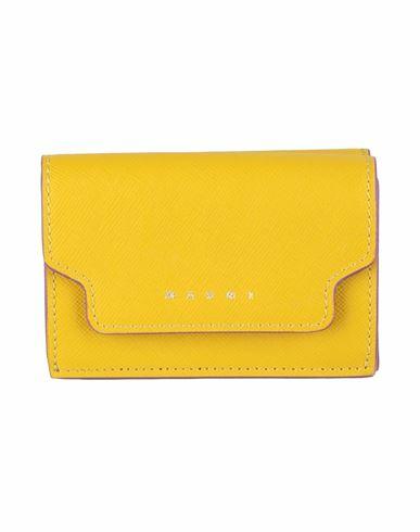 Marni Woman Document holder Ocher Cow leather Cover