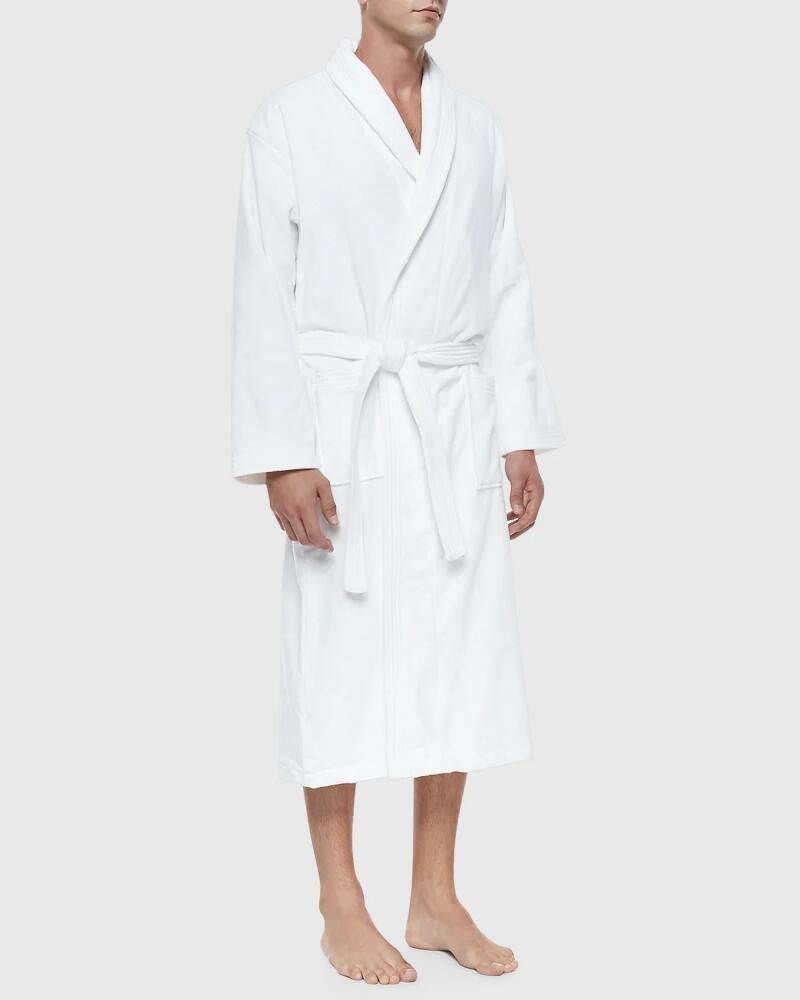 Derek Rose Terry Cloth Robe, White Cover